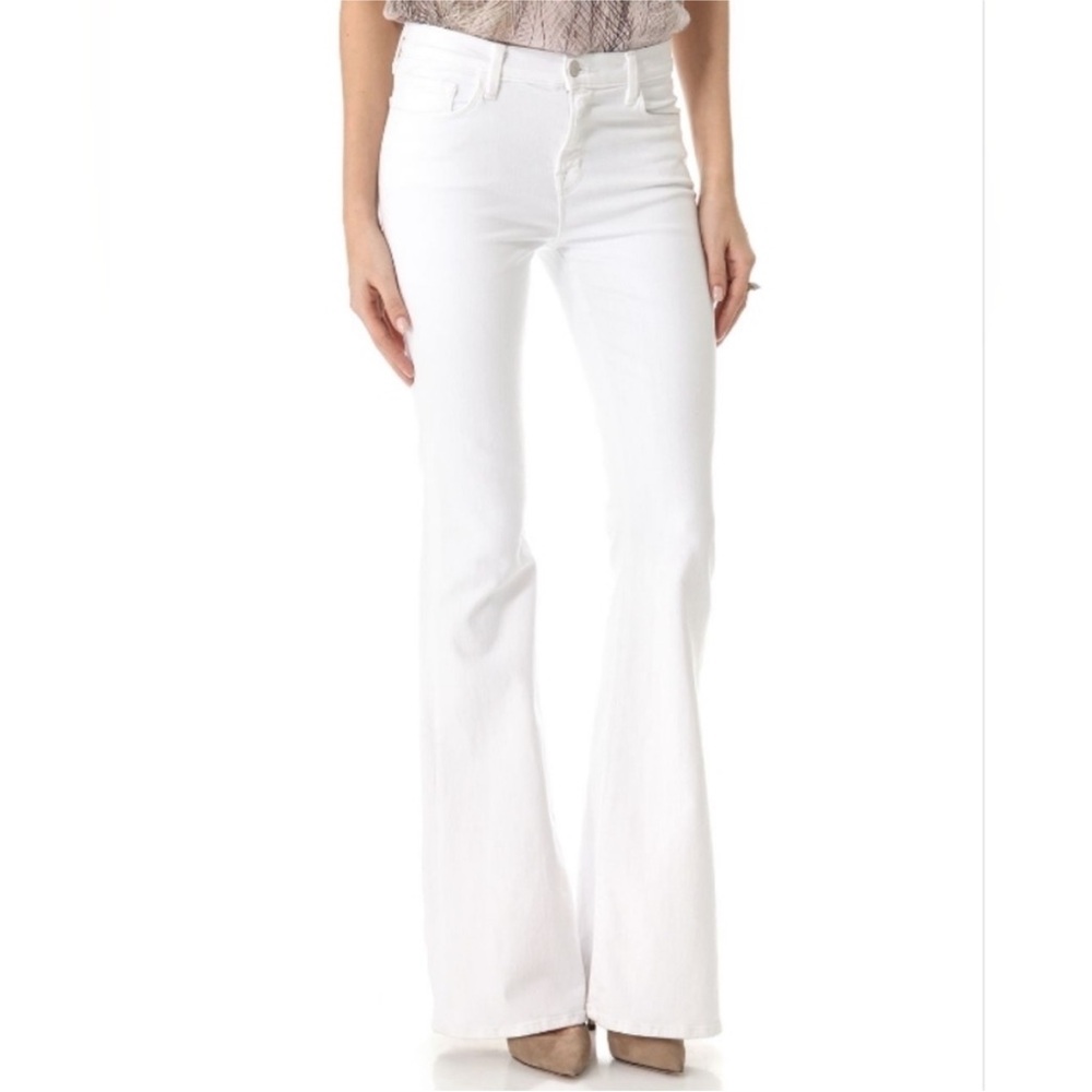 J Brand Women's Crisp White Flare Jeans